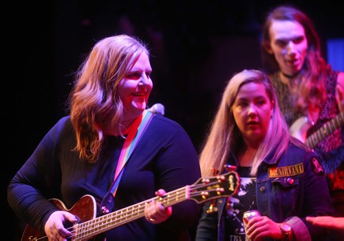 TREVOR HAGAN / WINNIPEG FREE PRESS
Erin Lebar at Girls Rock Adult Camp at the Park Theatre, Sunday, February 17, 2019.