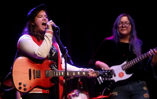 TREVOR HAGAN / WINNIPEG FREE PRESS
Minor Inconvenience, at Girls Rock Adult Camp at the Park Theatre, Sunday, February 17, 2019.