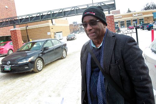 PHIL HOSSACK / WINNIPEG FREE PRESS - Wayne Lewis in the parking lot of the Osborne Village's Shoppers Drug Mart which will no longer be open 24hrs, instead will start closing at Midnight in April. Carol Sanders' story. February 20, 2019