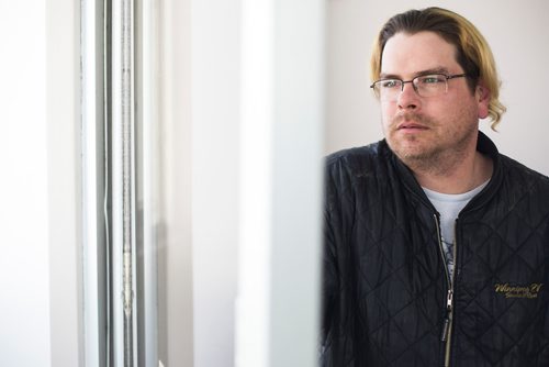 MIKAELA MACKENZIE / WINNIPEG FREE PRESS
Former Winnipeg Transit bus driver Adam Chouinard poses for a portrait at his new workplace, Winnipeg RV, in Winnipeg on Thursday, Feb. 21, 2019. After dozens of accidents, minor assaults, and having a gun pulled on him while behind the wheel, Chouinardonly three years into the jobleft the position.
Winnipeg Free Press 2019.