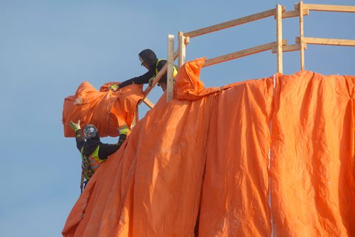 MIKE DEAL / WINNIPEG FREE PRESS
Construction continues on the Inuit Art Centre at the Winnipeg Art Gallery Friday morning.
190222 - Friday, February 22, 2019.