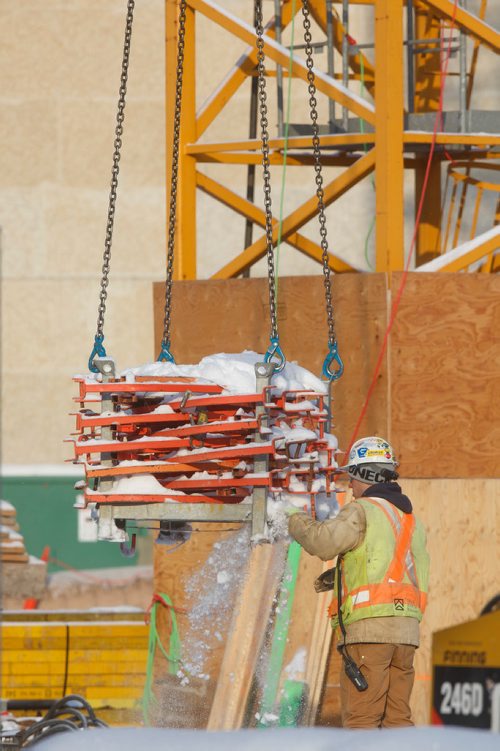 MIKE DEAL / WINNIPEG FREE PRESS
Construction continues on the Inuit Art Centre at the Winnipeg Art Gallery Friday morning.
190222 - Friday, February 22, 2019.