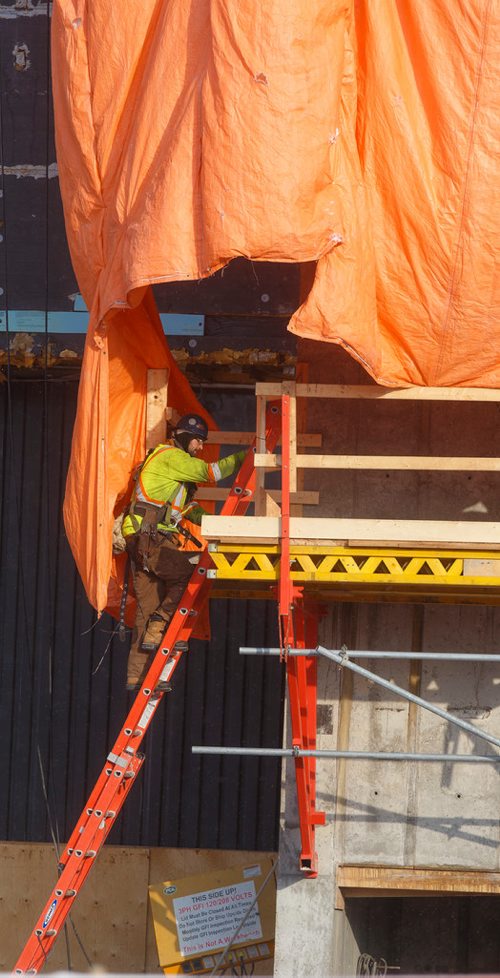 MIKE DEAL / WINNIPEG FREE PRESS
Construction continues on the Inuit Art Centre at the Winnipeg Art Gallery Friday morning.
190222 - Friday, February 22, 2019.