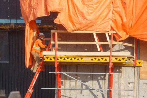 MIKE DEAL / WINNIPEG FREE PRESS
Construction continues on the Inuit Art Centre at the Winnipeg Art Gallery Friday morning.
190222 - Friday, February 22, 2019.