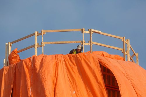 MIKE DEAL / WINNIPEG FREE PRESS
Construction continues on the Inuit Art Centre at the Winnipeg Art Gallery Friday morning.
190222 - Friday, February 22, 2019.