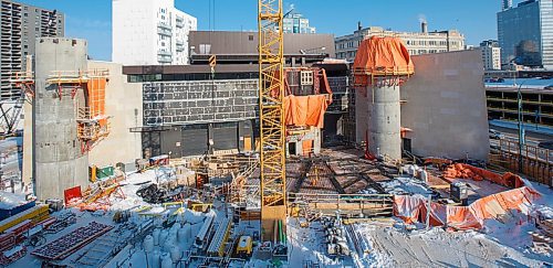 MIKE DEAL / WINNIPEG FREE PRESS
Construction continues on the Inuit Art Centre at the Winnipeg Art Gallery Friday morning.
190222 - Friday, February 22, 2019.