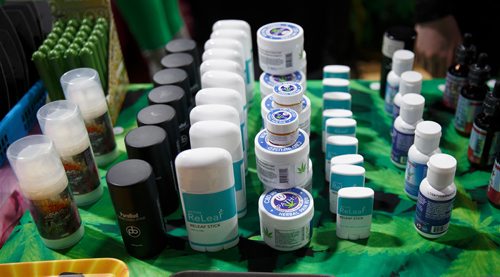 MIKE DEAL / WINNIPEG FREE PRESS
Products containing Cannabidiol (CBD) at the Native Seed Booth at the Hempfest Canada Expo at the RBC Convention centre Saturday afternoon.
190223 - Saturday, February 23, 2019.