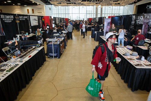 MIKE DEAL / WINNIPEG FREE PRESS
Hundreds mingle and browse while others get tattooed by some of the best artists during the Winnipeg Tattoo Show at the RBC Convention centre Saturday afternoon.
190223 - Saturday, February 23, 2019.