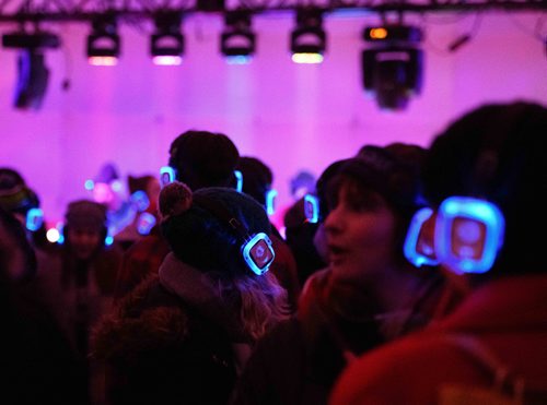 Mike Sudoma / Winnipeg Free Press
The Silent Disco, a popular attraction at Festival Du Voyageur Friday evening.
February 22, 2018