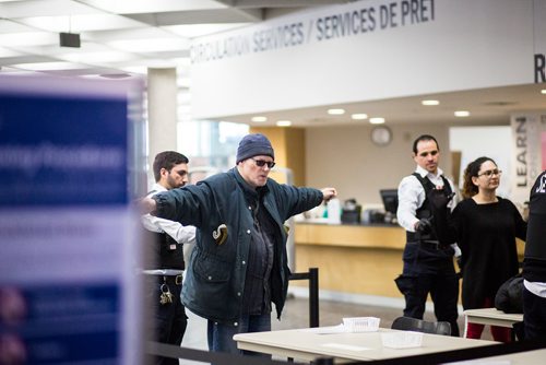 MIKAELA MACKENZIE / WINNIPEG FREE PRESS
New security measures come into effect at Millennium Library in Winnipeg on Monday, Feb. 25, 2019.
Winnipeg Free Press 2019.