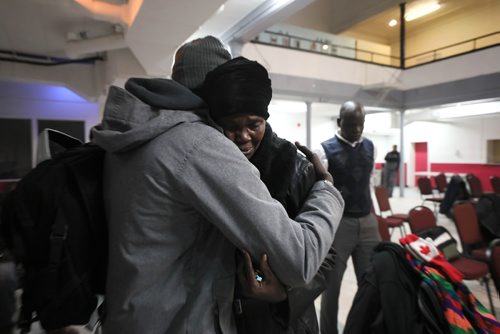 RUTH BONNEVILLE / WINNIPEG FREE PRESS


Members of the Sudanese community embrace after holding press conference letting the media know about their concern over the death of one of their friends and relatives, Machuar Madut, who was fatally shot by Winnipeg police over the weekend, Monday. 

See story by Ryan Thorpe.  

Feb 25, 2019
