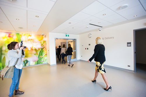 MIKAELA MACKENZIE / WINNIPEG FREE PRESS
Rochelle Squires, Minister of Sustainable Development and Minister responsible for Francophone Affairs and Status of Women, goes on a tour of the new HSC Winnipeg Womens Hospital in Winnipeg on Tuesday, Feb. 26, 2019. 
Winnipeg Free Press 2019.