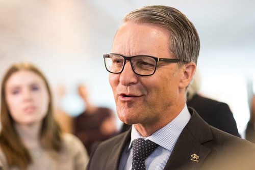 MIKAELA MACKENZIE / WINNIPEG FREE PRESS
Cameron Friesen, Minister of Health, Seniors and Active Living, speaks to the media at the new HSC Winnipeg Womens Hospital in Winnipeg on Tuesday, Feb. 26, 2019. 
Winnipeg Free Press 2019.