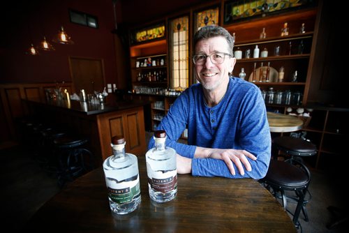 JOHN WOODS / WINNIPEG FREE PRESS
Brock Coutts, co-owner of Patent 5 Distillery, is photographed in his tasting room in Winnipeg Tuesday, February 26, 2019. Much of the interior decor has been repurposed from the old St Regis Hotel and will be opening soon.