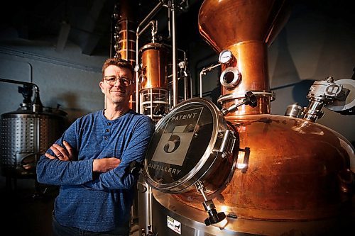 JOHN WOODS / WINNIPEG FREE PRESS
Brock Coutts, co-owner of Patent 5 Distillery, is photographed with his still in Winnipeg Tuesday, February 26, 2019. Much of the interior decor has been repurposed from the old St Regis Hotel and will be opening soon.