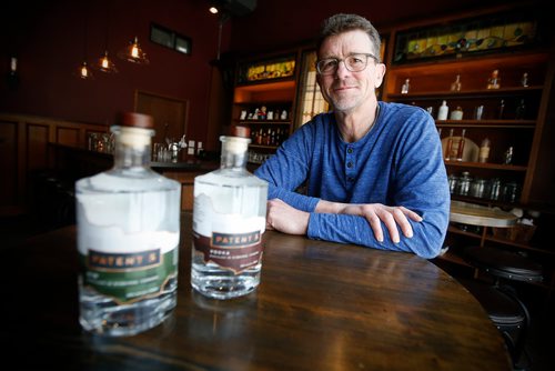 JOHN WOODS / WINNIPEG FREE PRESS
Brock Coutts, co-owner of Patent 5 Distillery, is photographed in his tasting room in Winnipeg Tuesday, February 26, 2019. Much of the interior decor has been repurposed from the old St Regis Hotel and will be opening soon.