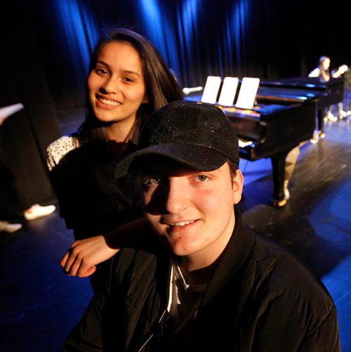 PHIL HOSSACK / WINNIPEG FREE PRESS - Seven Oaks Met School students Meg Boehm (Grade 11) and Eric Jasysyn (Grade 12) who are heading up a project, as part of their Met School studies, called Stur for Shoal, a benefit concert and fashion show to raise awareness and money for Shoal Lake 40 First Nation and its 20-year boil water advisory challenges. The two students are also starting a petition and letter-writing campaign to call for the federal and provincial governments to take action on building a water treatment plant at Shoal Lake 40 First Nation. See Ashley Press story. February 26, 2019
