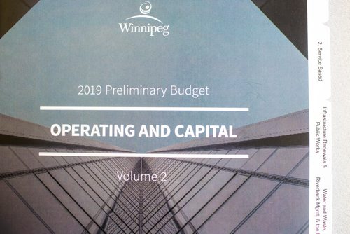 MIKAELA MACKENZIE / WINNIPEG FREE PRESS
The 2019 budget at City Hall in Winnipeg on Friday, March 1, 2019. 
Winnipeg Free Press 2019.