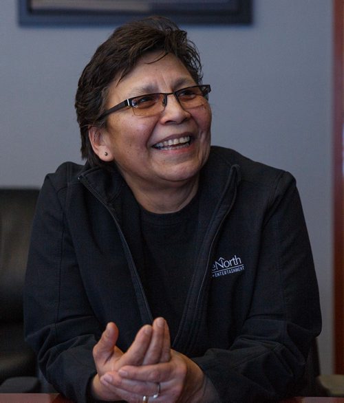 MIKE DEAL / WINNIPEG FREE PRESS
Rachel Esquash work's for True North Sports and Entertainment a company whose  commitment to the indigenous community has changed over the years.
190228 - Thursday, February 28, 2019.