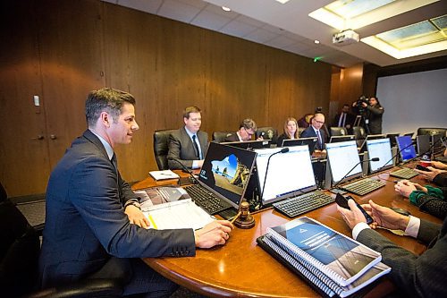 MIKAELA MACKENZIE / WINNIPEG FREE PRESS
Mayor Brian Bowman calls the meeting to order before EPC tables the 2019 budget at City Hall in Winnipeg on Friday, March 1, 2019. 
Winnipeg Free Press 2019.