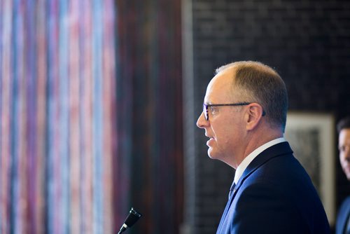 MIKAELA MACKENZIE / WINNIPEG FREE PRESS
Finance chair Scott Gillingham speaks to the media about the newly released 2019 budget at City Hall in Winnipeg on Friday, March 1, 2019. 
Winnipeg Free Press 2019.