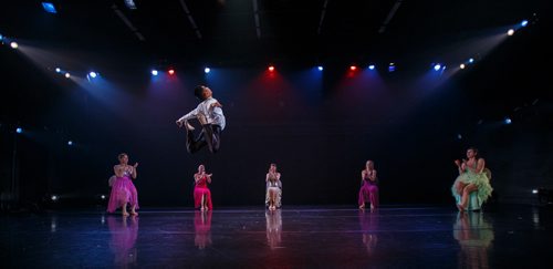 MIKE DEAL / WINNIPEG FREE PRESS
Julious Gambalan leaps into the air during a media call for NAfro Dance Productions presentation of The Image, a new dance work by Casimiro Nhussi running March 1st to 3rd, 2019 at The Gas Station Arts Centre.
190228 - Thursday, February 28, 2019.