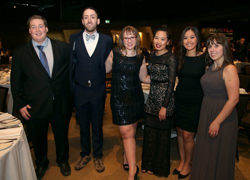 JASON HALSTEAD / WINNIPEG FREE PRESS

L-R: PARIM executive and board members Chris Classen (vice-president), Jordyn Lerner (RDOC representative), Mellissa Ward (president), Audrey Nguyen, Alysa Almojuela and Sherry Bilenki at the Resident Appreciation Dinner hosted by the Professional Association of Residents and Interns of Manitoba at the Canadian Museum for Human Rights Museum on Feb. 8, 2019. (See Social Page)