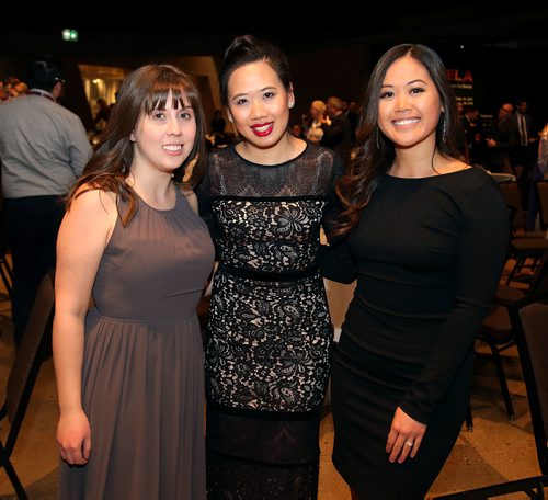 JASON HALSTEAD / WINNIPEG FREE PRESS

L-R: Awards committee members Sherry Bilenki, Audrey Nguyen and Alysa Almojuela at the Resident Appreciation Dinner hosted by the Professional Association of Residents and Interns of Manitoba at the Canadian Museum for Human Rights Museum on Feb. 8, 2019. (See Social Page)