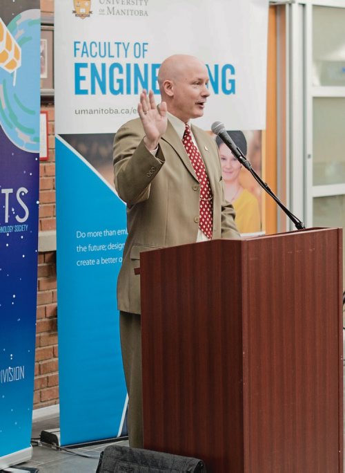 Canstar Community News Feb. 25, 2019 - The University of Manitoba Space Applications and Technology Society won the Canadian Satellite Design Challenge and was awarded $10,000 on Feb. 25. The group's TSat4 scored highest among judges from the Canadian Space Society. (DANIELLE DA SILVA/SOUWESTER/CANSTAR)
