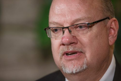 MIKE DEAL / WINNIPEG FREE PRESS
Kelvin Goertzen Minister of Education and Training after question period Wednesday afternoon in the Manitoba Legislative building.
190306 - Wednesday, March 06, 2019.