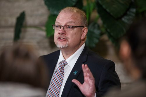 MIKE DEAL / WINNIPEG FREE PRESS
Kelvin Goertzen Minister of Education and Training after question period Wednesday afternoon in the Manitoba Legislative building.
190306 - Wednesday, March 06, 2019.