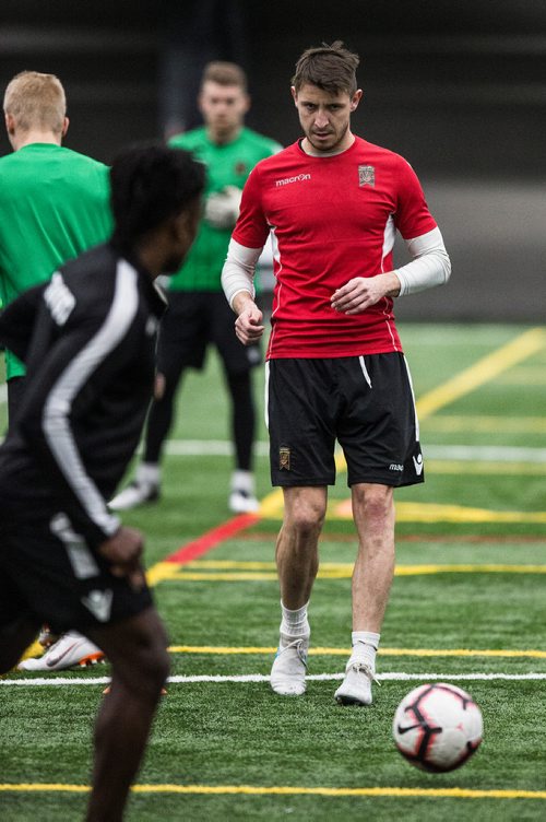 PHIL HOSSACK / WINNIPEG FREE PRESS - Valour FC's mid-fielder Josip Golubar at the team workout Wednesday afternoon. See story. -March 6, 2019.