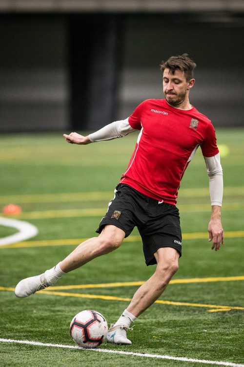 PHIL HOSSACK / WINNIPEG FREE PRESS - Valour FC's mid-fielder Josip Golubar at the team workout Wednesday afternoon. See story. -March 6, 2019.