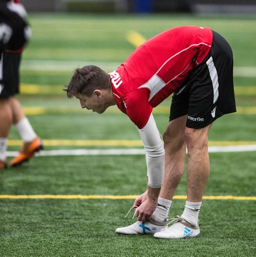 PHIL HOSSACK / WINNIPEG FREE PRESS - Valour FC's mid-fielder Josip Golubar at the team workout Wednesday afternoon. See story. -March 6, 2019.