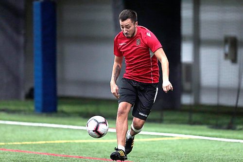 PHIL HOSSACK / WINNIPEG FREE PRESS - Valour FC's mid-fielder Dylan Carreiro at the team workout Wednesday afternoon. See story. -March 6, 2019.