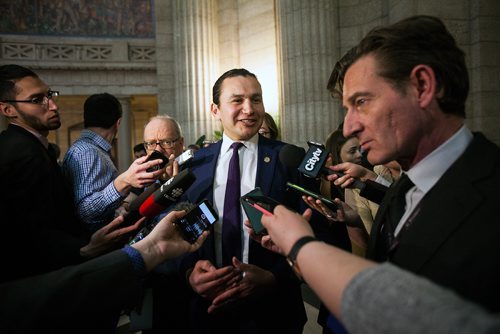 PHIL HOSSACK / WINNIPEG FREE PRESS - Budget - Opposition NDP Leader Was Kinew apparently found the Conservative Budget laughable. See stories.  - March7, 2019