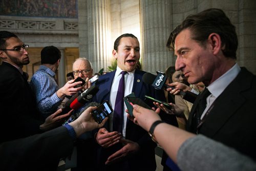 PHIL HOSSACK / WINNIPEG FREE PRESS - Budget - Opposition NDP Leader Was Kinew apparently found the Conservative Budget laughable. See stories.  - March7, 2019