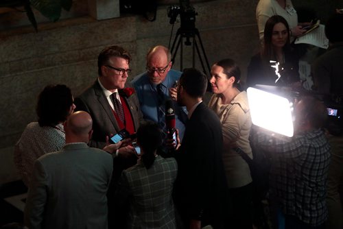 PHIL HOSSACK / WINNIPEG FREE PRESS - Budget - Liberal Leader Dougald Lamont reacts. See stories.  - March7, 2019