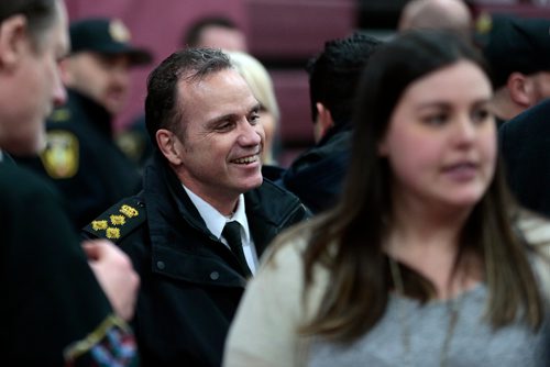 PHIL HOSSACK / WINNIPEG FREE PRESS -City Police Chief Danny Smyth at a community meeting / Police Forum at Daniel McIntyre Collegiate Thursday evening. See Alex Paul story.  - March7, 2019