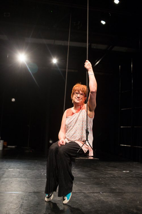 MIKAELA MACKENZIE / WINNIPEG FREE PRESS
Playwright Lara Rae poses for a portrait in the Rachel Browne Theatre a week before her show, Dragonfly, opens in Winnipeg on Friday, March 8, 2019. 
Winnipeg Free Press 2019.