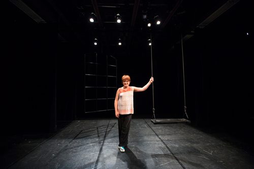 MIKAELA MACKENZIE / WINNIPEG FREE PRESS
Playwright Lara Rae poses for a portrait in the Rachel Browne Theatre a week before her show, Dragonfly, opens in Winnipeg on Friday, March 8, 2019. 
Winnipeg Free Press 2019.