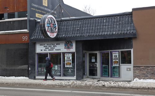 MIKE DEAL / WINNIPEG FREE PRESS
The space that Into the Music occupies in Osborne Village is up for lease.
190308 - Friday, March 8, 2019