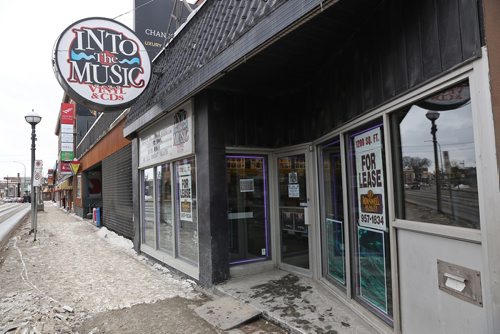 MIKE DEAL / WINNIPEG FREE PRESS
The space that Into the Music occupies in Osborne Village is up for lease.
190308 - Friday, March 8, 2019