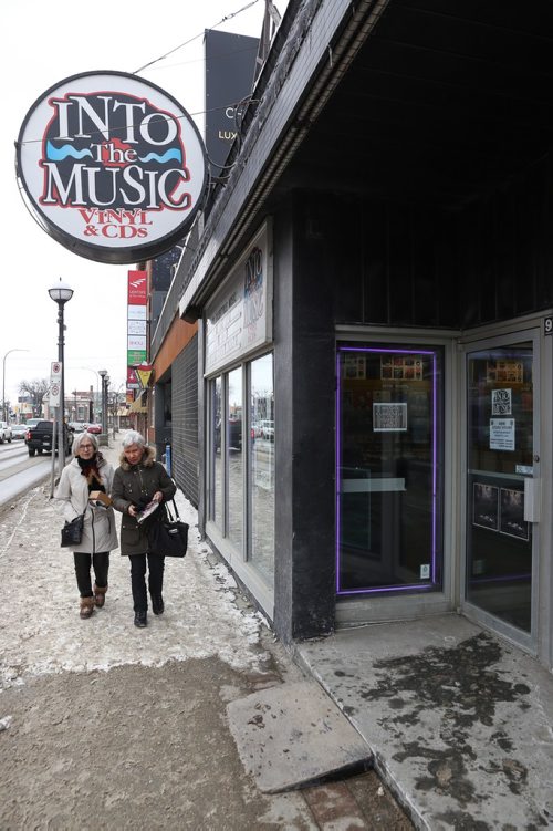 MIKE DEAL / WINNIPEG FREE PRESS
The space that Into the Music occupies in Osborne Village is up for lease.
190308 - Friday, March 8, 2019