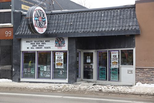 MIKE DEAL / WINNIPEG FREE PRESS
The space that Into the Music occupies in Osborne Village is up for lease.
190308 - Friday, March 8, 2019