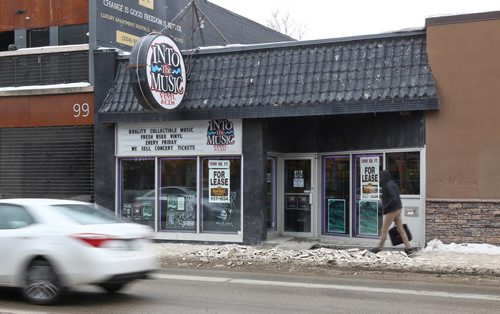 MIKE DEAL / WINNIPEG FREE PRESS
The space that Into the Music occupies in Osborne Village is up for lease.
190308 - Friday, March 8, 2019