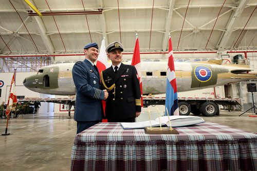 RUTH BONNEVILLE / WINNIPEG FREE PRESS


LOCAL - plane to Poland

Colonel Eric Charron, Wing Commander, 17 Wing shakes Capt. Ksiazek Defence, Military, Navel and Air Attaché Embassy of the Republic of Poland at the departure ceremony to mark the repatriation of a WWII Polish DC-3 aircraft from Canada to Poland at 17 Wing Winnipeg Friday.  

Also in attendance at the ceremony were, officials with the armed forces, local politicians, and members of the Polish community to honour the aircraft which is very symbolic to the Polish community.

See more information in media release.


March 08, 2019
