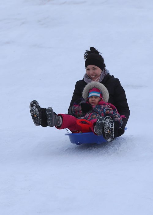 RUTH BONNEVILLE / WINNIPEG FREE PRESS

Local Standup 

Ellen-Jean Lauzon and her daughter Ava-Rose (3yrs), speed down the toboggan hill at Westview Park in the warm weekend weather on Saturday. 

March 09, 2019
