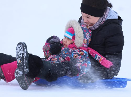 RUTH BONNEVILLE / WINNIPEG FREE PRESS

Local Standup 

Ellen-Jean Lauzon and her daughter Ava-Rose (3yrs), speed down the toboggan hill at Westview Park in the warm weekend weather on Saturday. 

March 09, 2019
