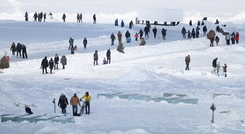 TREVOR HAGAN / WINNIPEG FREE PRESS
The skating trail broke a record for number of days open, Sunday, March 10, 2019.